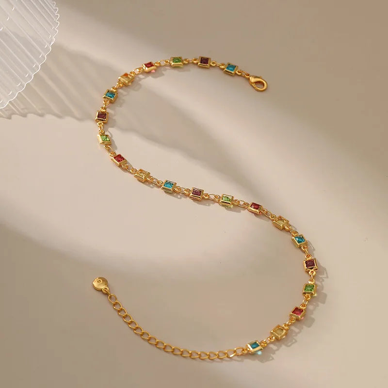 Prisma Trail Gold-Plated Anklet