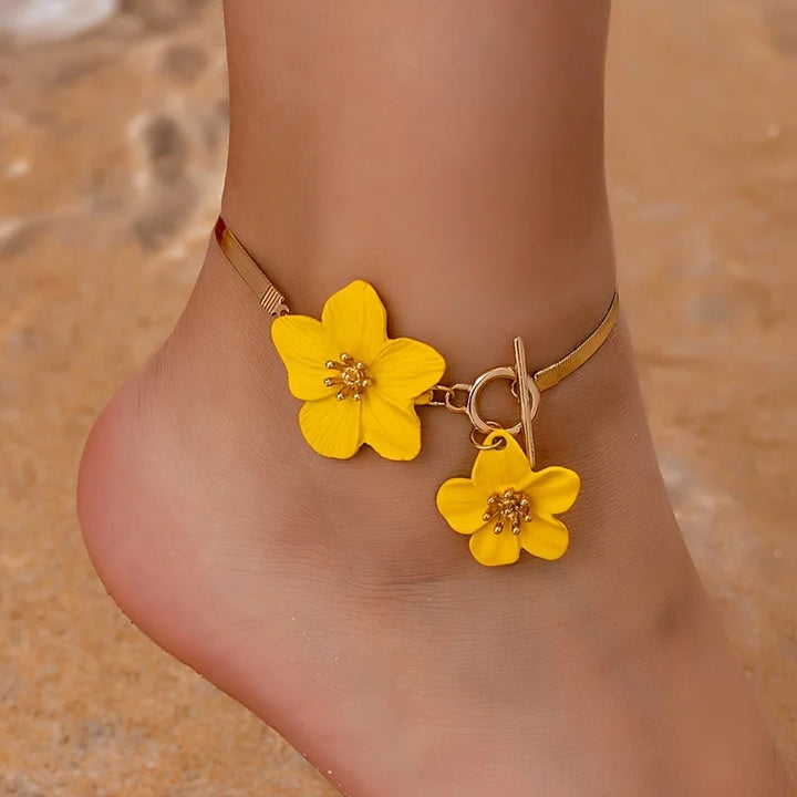 Rhea Sable Floral Anklet