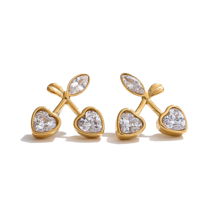 Sherine Cherry Heart Earrings