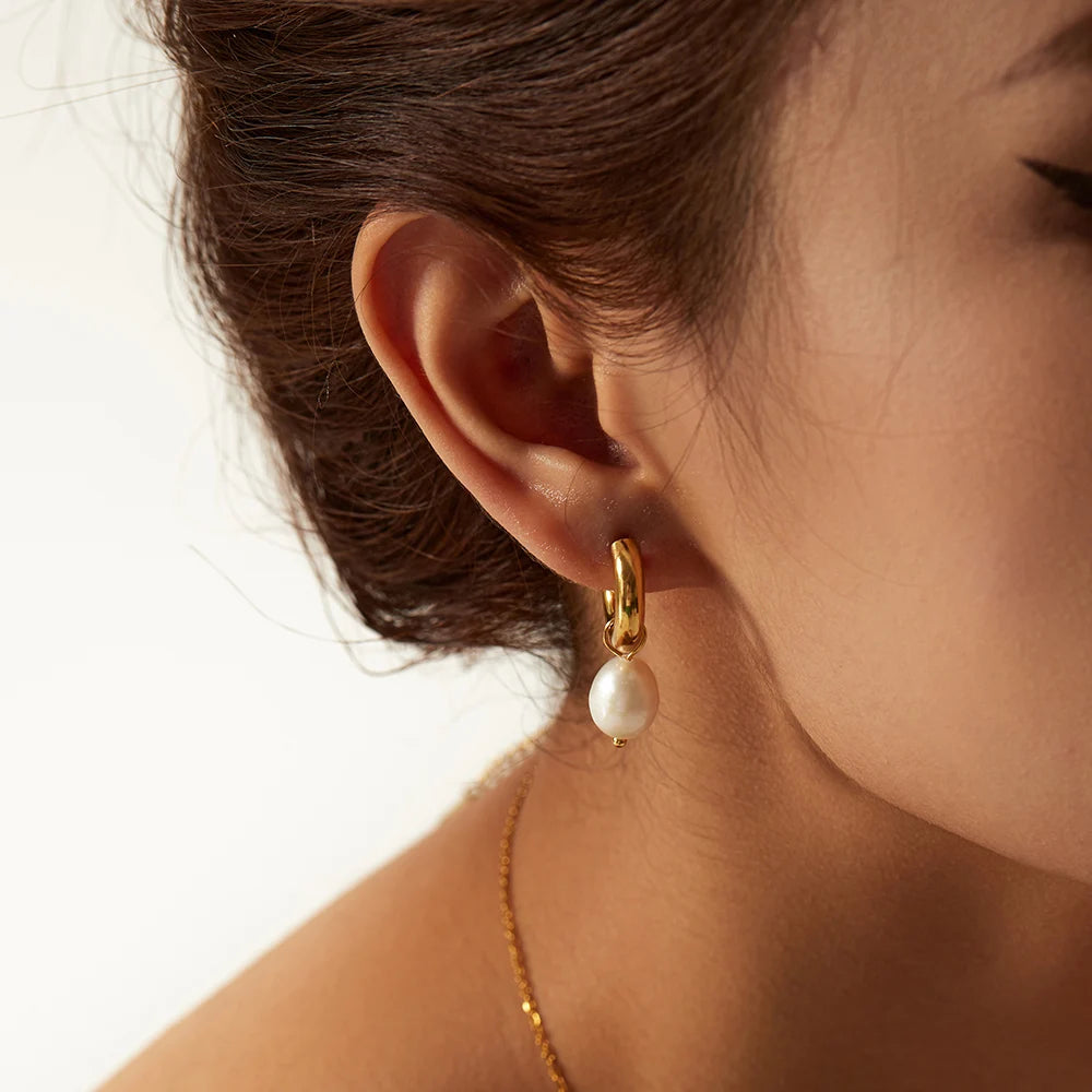 Kaia Pearl Hoops