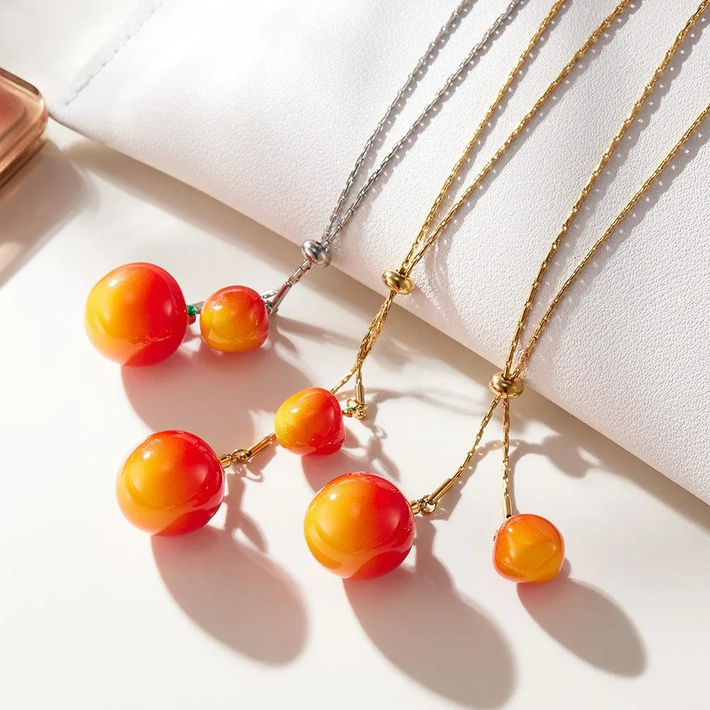 Crimson Orchard Necklace