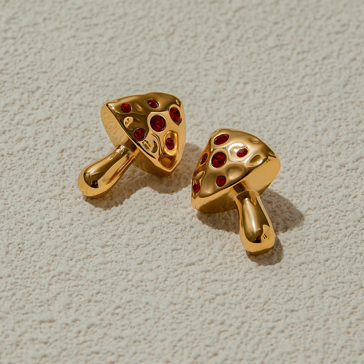 Lady Mushroom 18k Gold-Plated Earrings