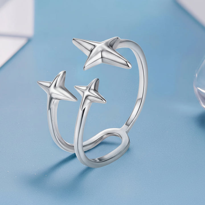 Iskarel Star Passage Sterling Silver Ring