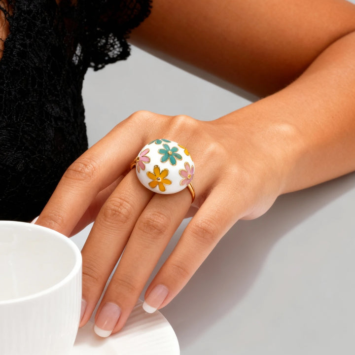 Asteria Enamel Steel Ring
