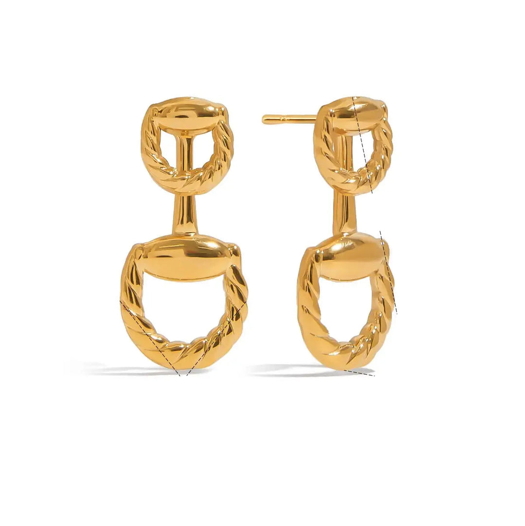 Eida Braided Gold-Plated Steel Earrings