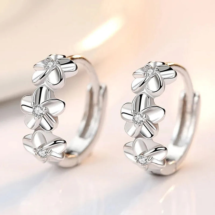 Yasmin Floral Hoop Earrings