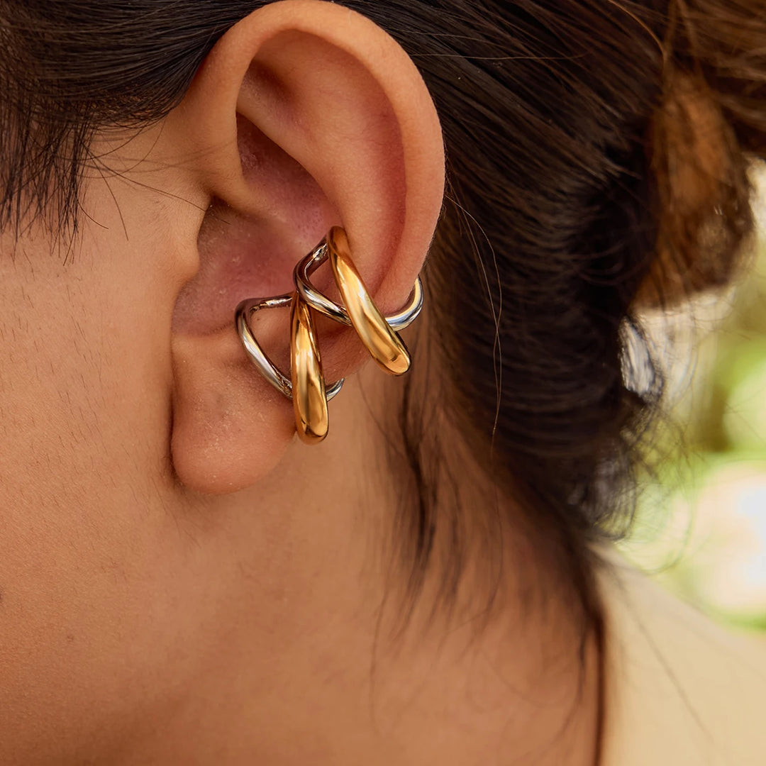 Interlock Cuff Earrings