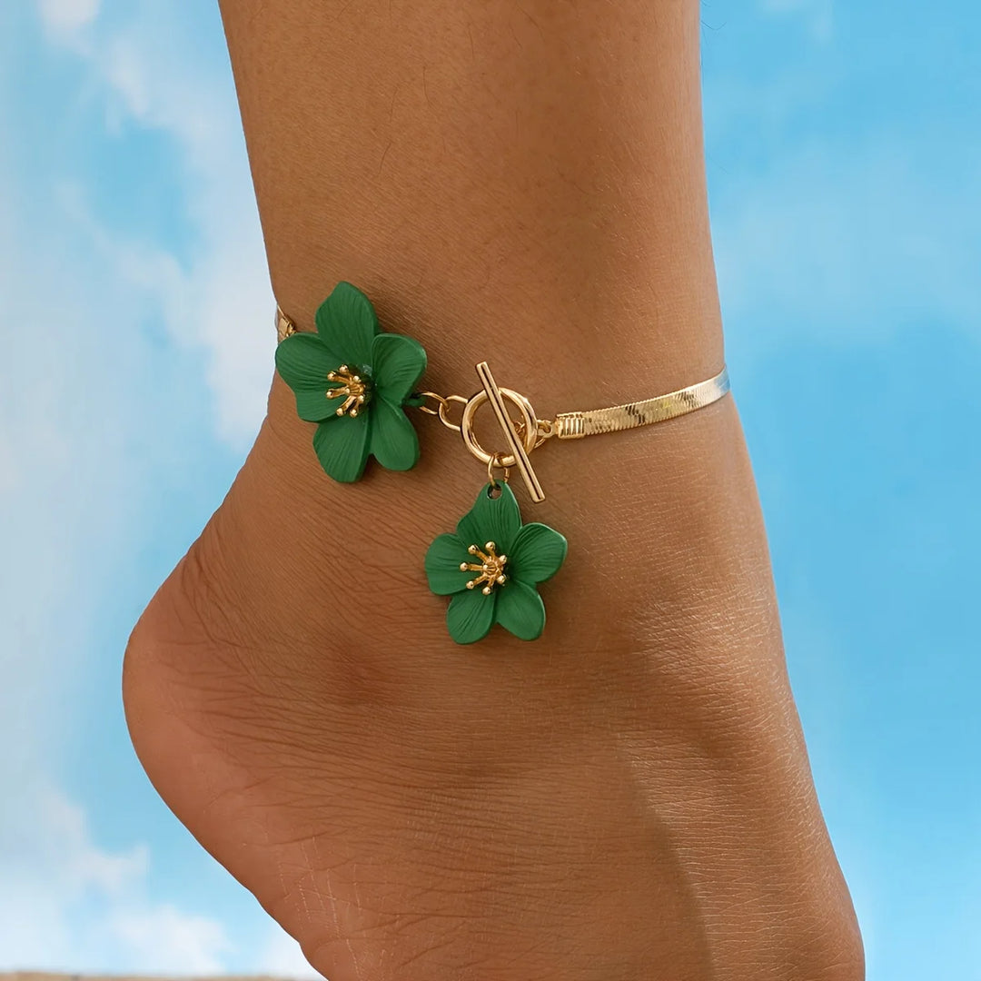 Rhea Sable Floral Anklet