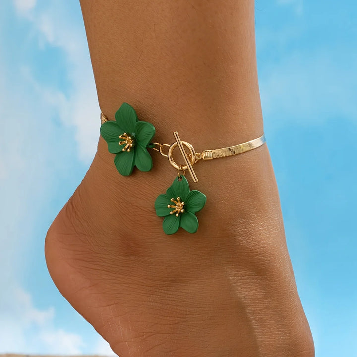 Rhea Sable Floral Anklet