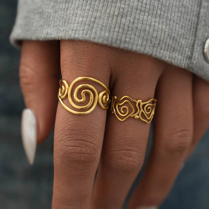 Mirelle Gold Spiral Ring