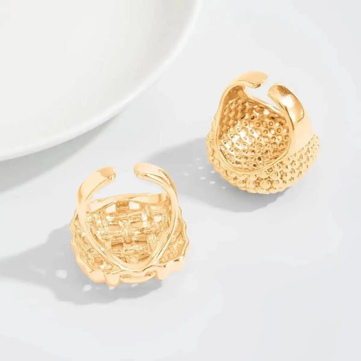 KunJoe 2Pcs/Set Luxury Geometric Adjustable Open Rings for Women Vintage Irregular Square Chunky Knuckle Ring Wedding Jewelry