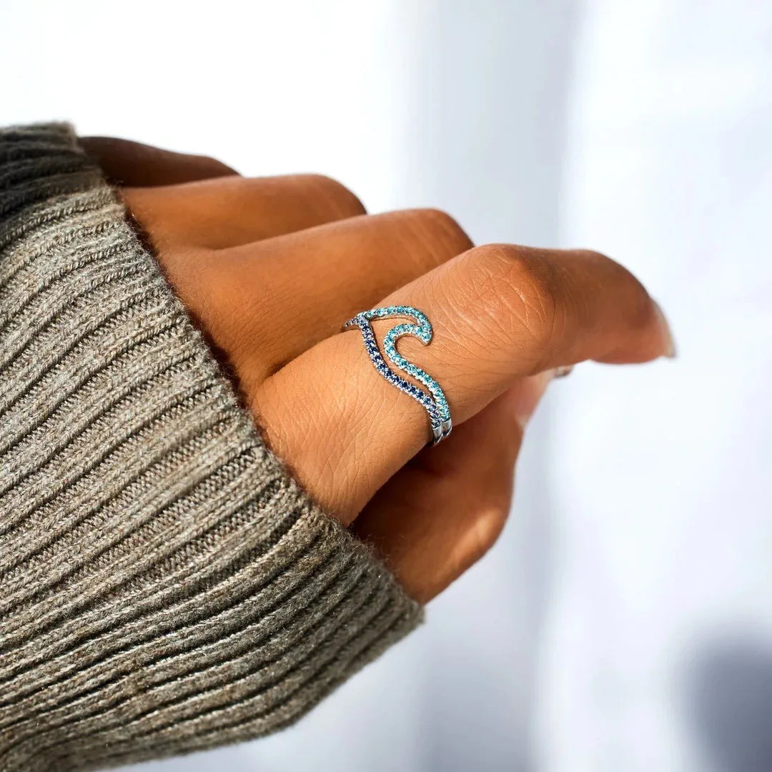 Coastal Wave Pavé Ring