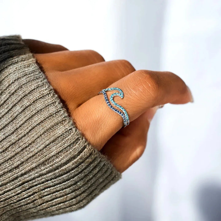 Coastal Wave Pavé Ring