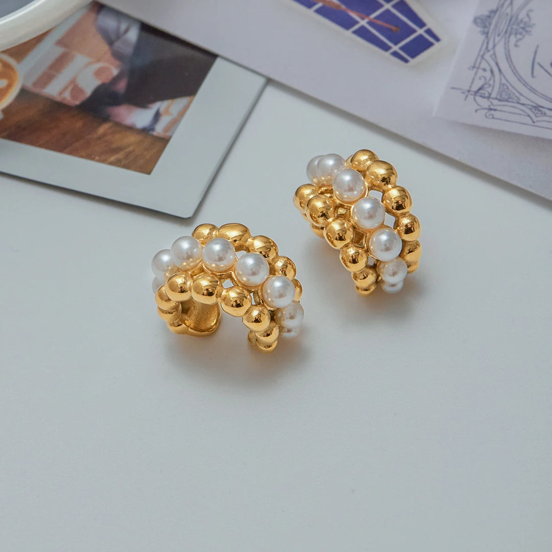 Célestine 18k Gold-Plated Earring Set