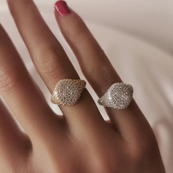 Moissanite Pavé Dome Ring