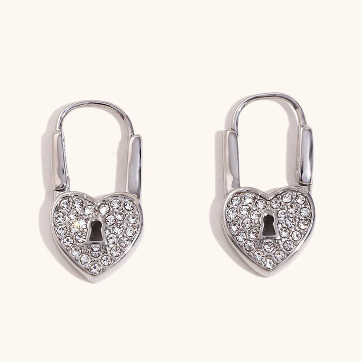 Golden Hour Heartlock Hoops
