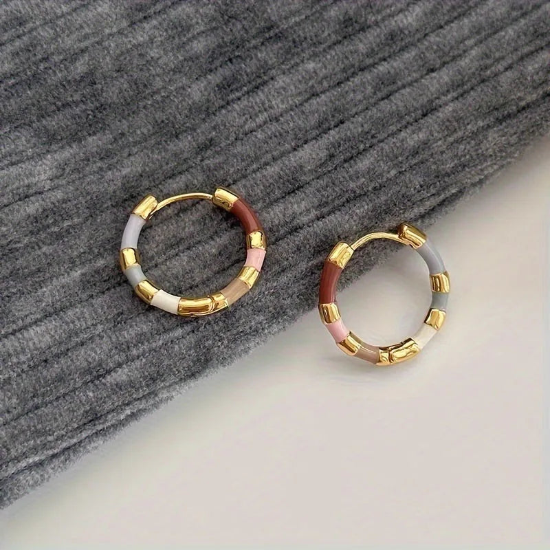 Cadence Steel Gold Earrings