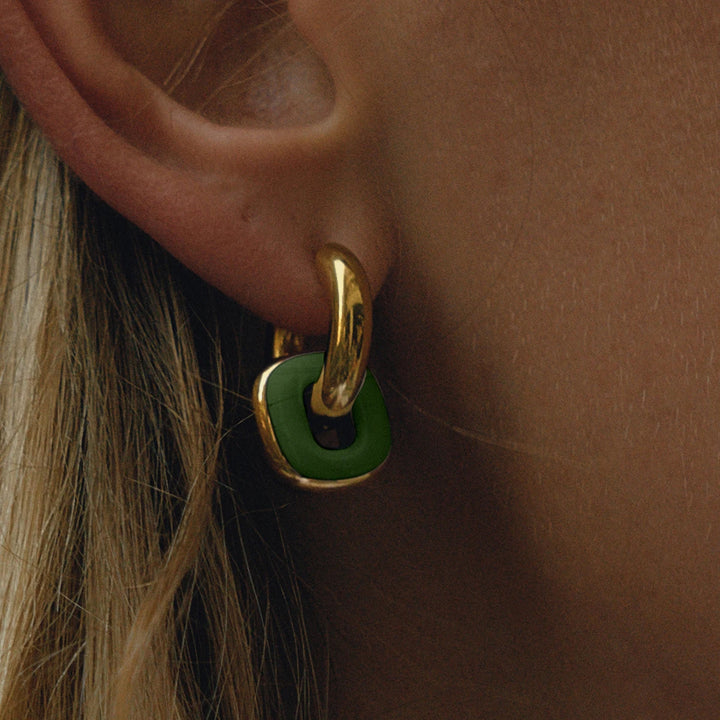 Splice Two-Part Hoop Earrings