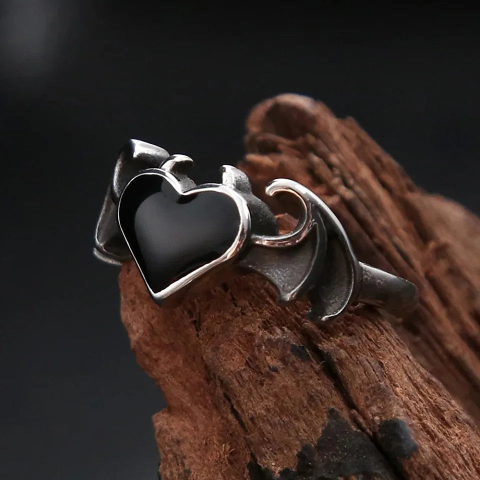 Obsidian Soul Wing Ring