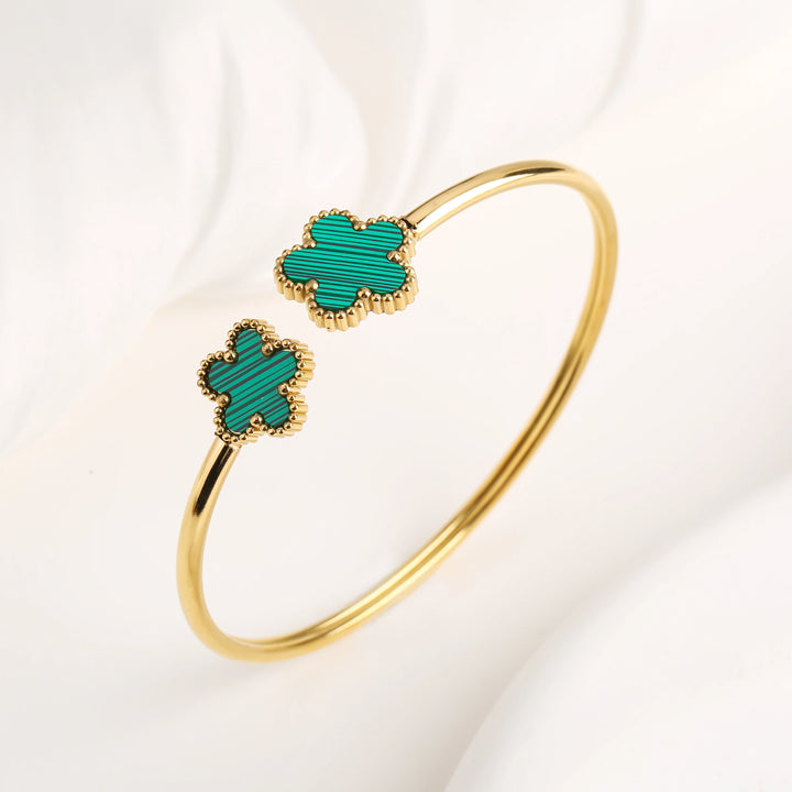 Claudine Beaded Clover Bangle