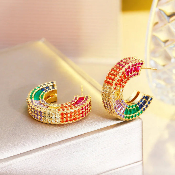 Odetta Casten Polychrome Hoop Earrings