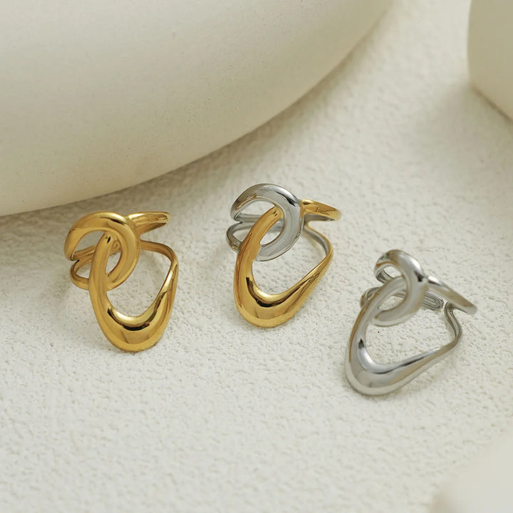 Venus 18k Gold-Plated Ring Set