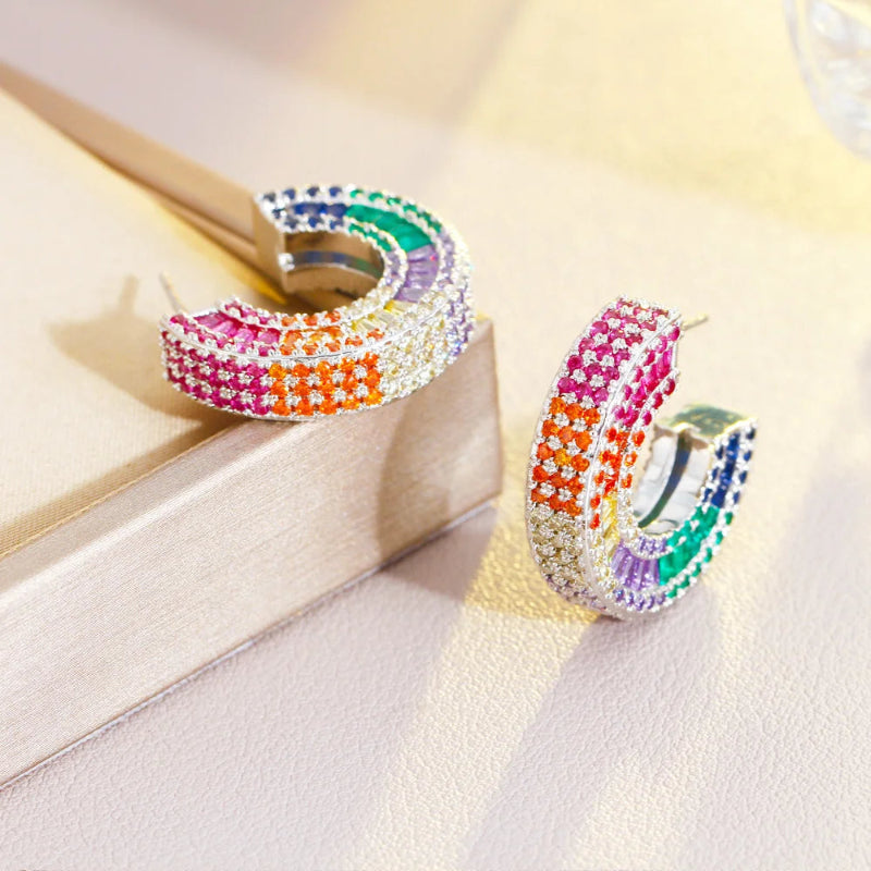 Odetta Casten Polychrome Hoop Earrings