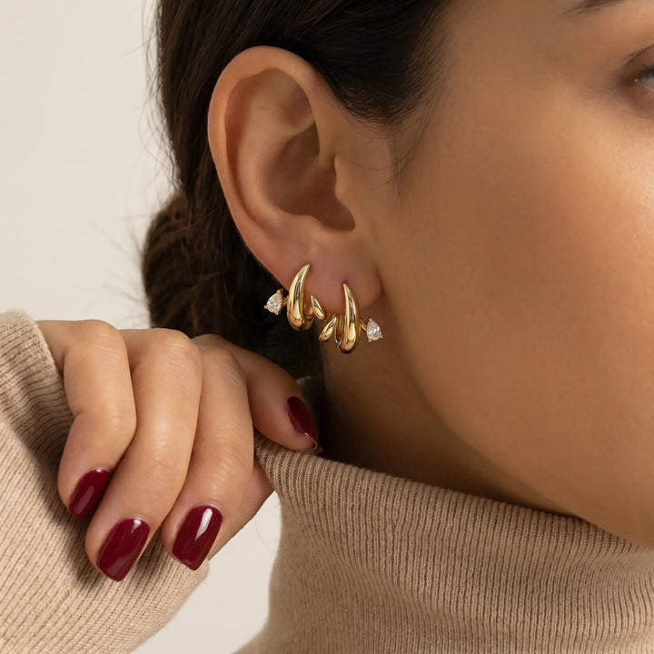 Lumìna CZ 18K Gold-Plated Drops