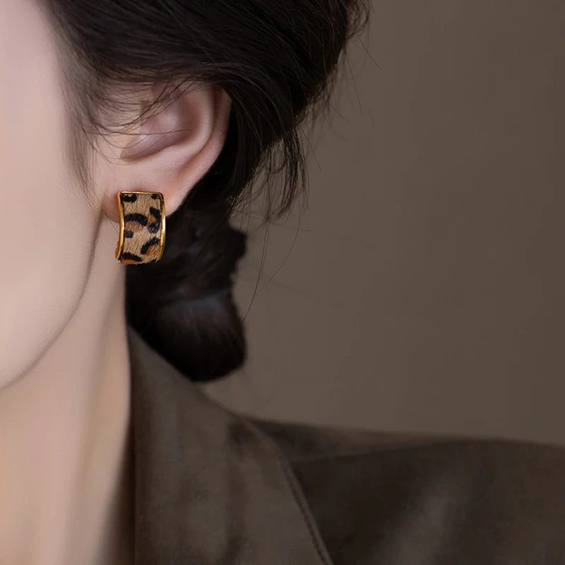Untamable Leopard Print Earrings