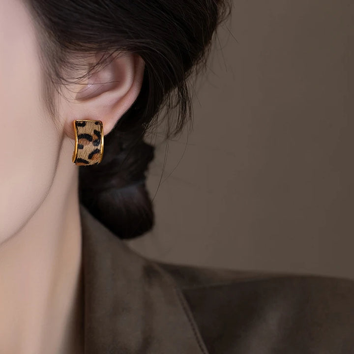 Untamable Leopard Print Earrings