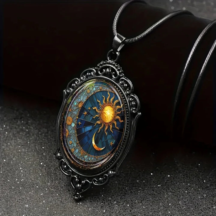 Obsidian Arc Celestial Necklace