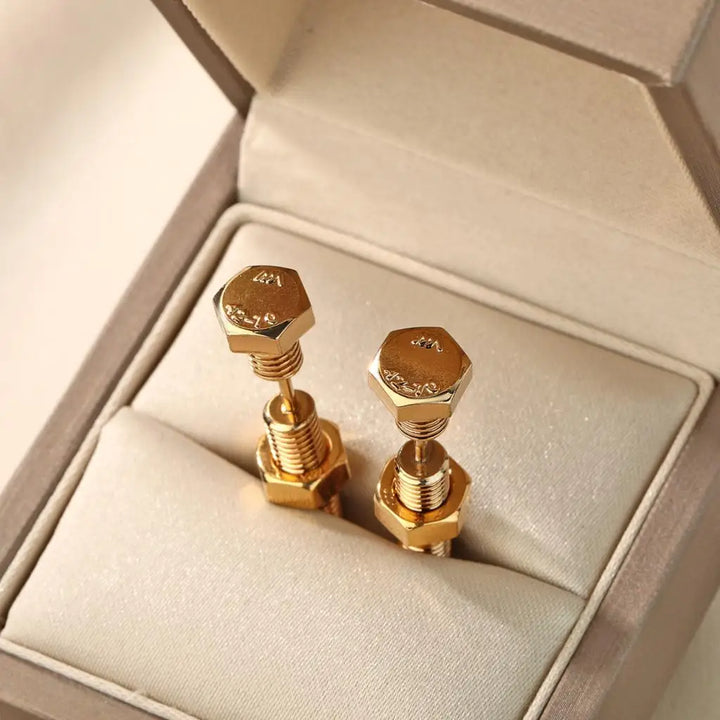 Hex Bolt Earrings