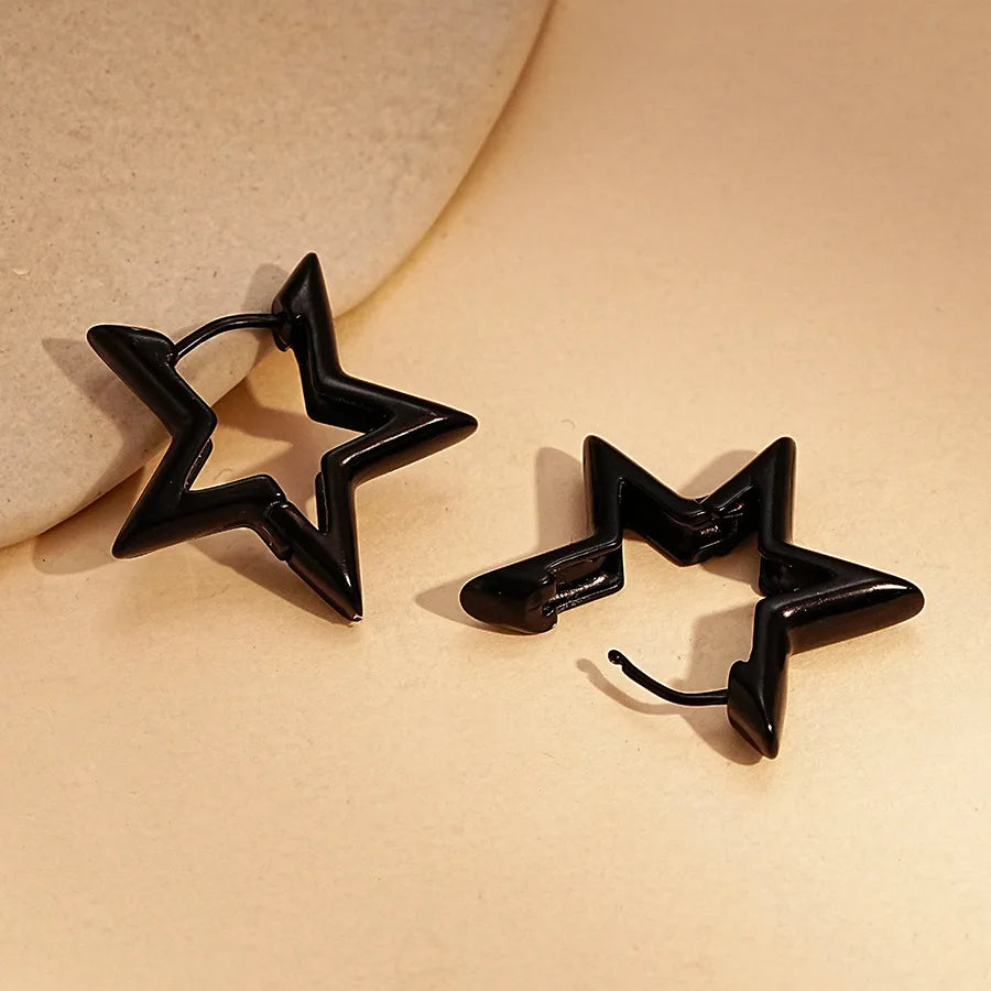 Petite Étoile Silver Hoops