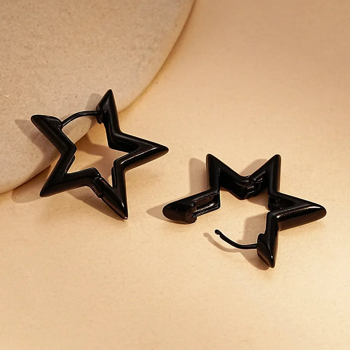Petite Étoile Silver Hoops