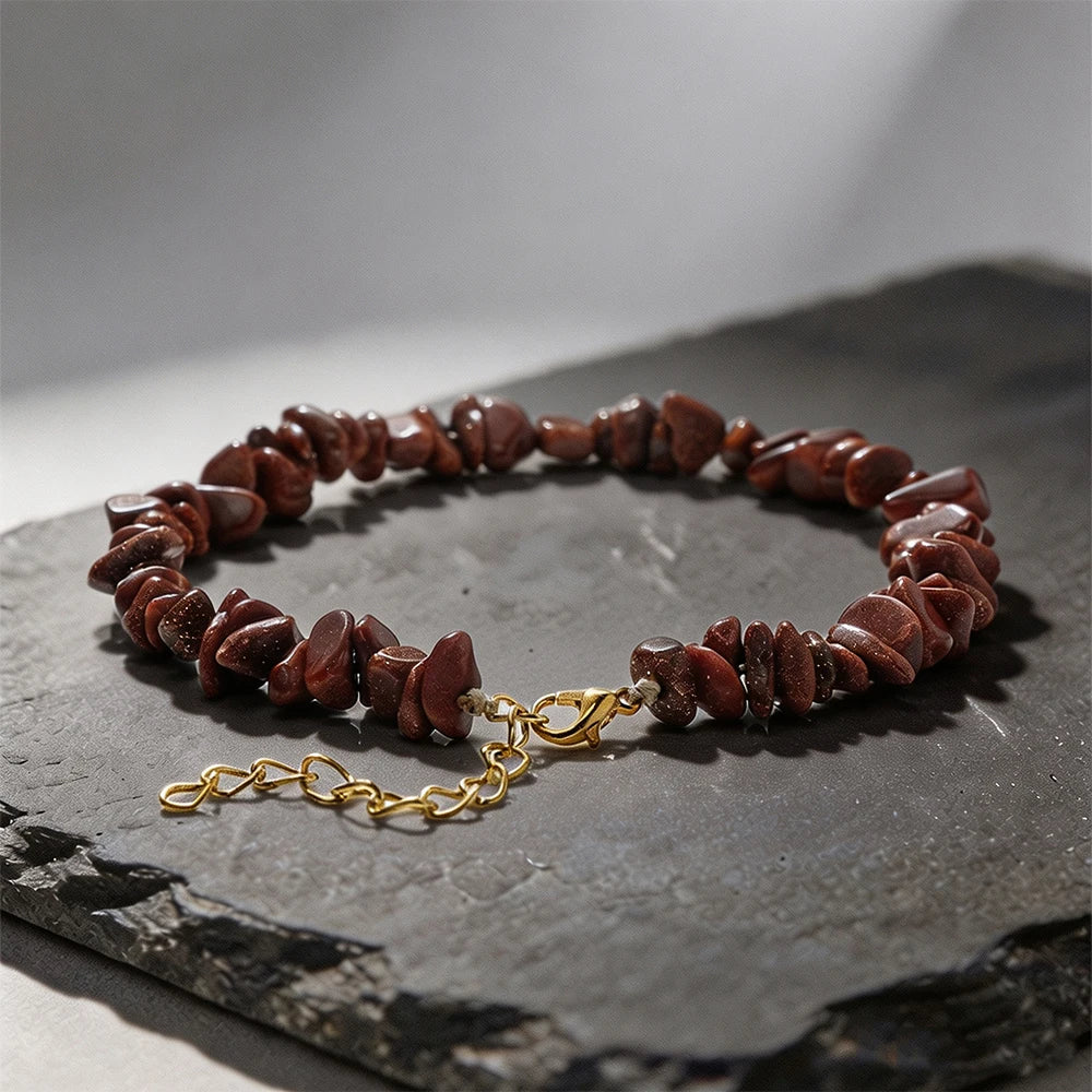 Memento Crystals Stone Anklet