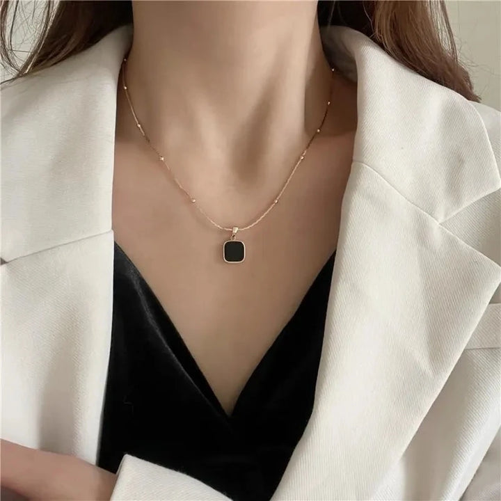 Cleo Sable Square Necklace