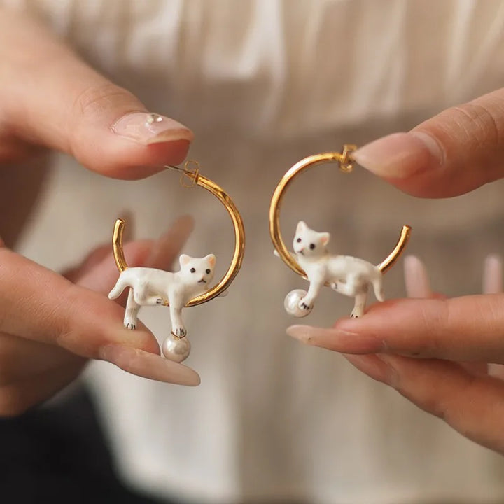 Artist’s Cat Hoop & Pendant