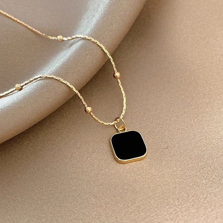 Cleo Sable Square Necklace