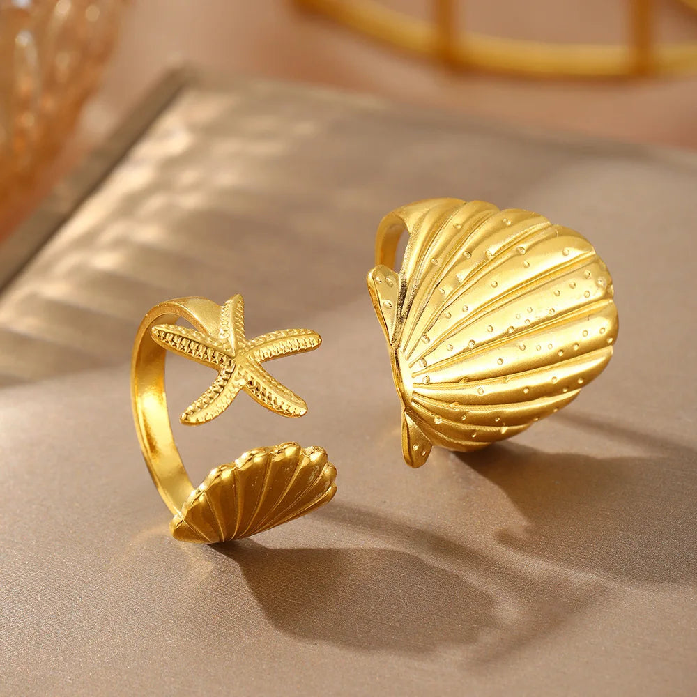 Marina Shell Ring Set