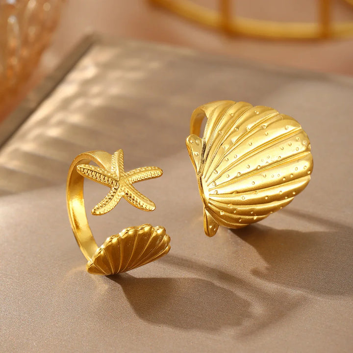 Marina Shell Ring Set