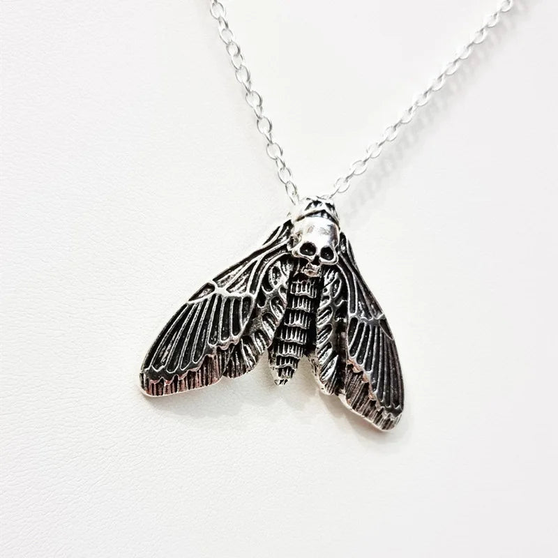 Vanta Antique Moth Necklace