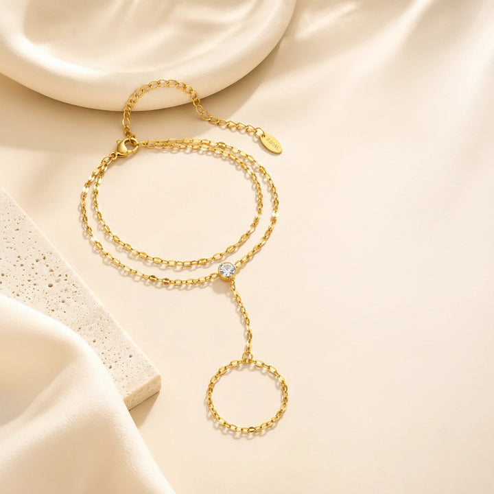 Lucette Gold-Plated Hand Chain