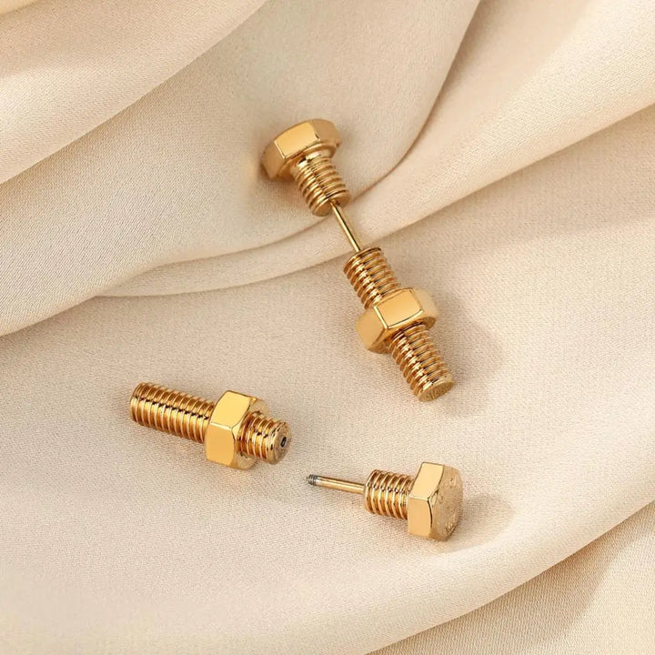 Hex Bolt Earrings