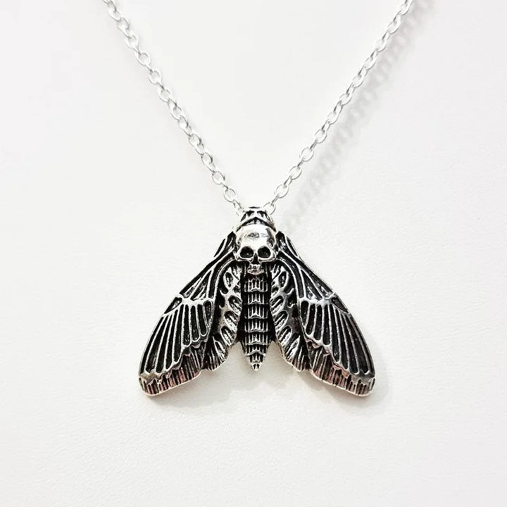 Vanta Antique Moth Necklace