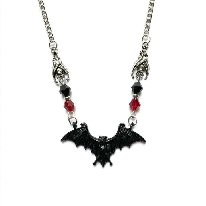 Raven Bat Amulet Necklace