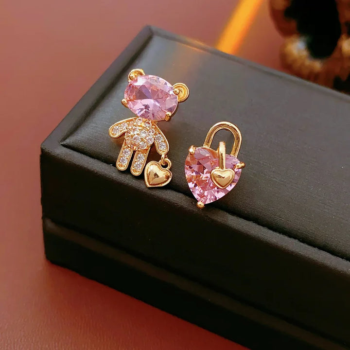 Petit Ours Silver Earrings