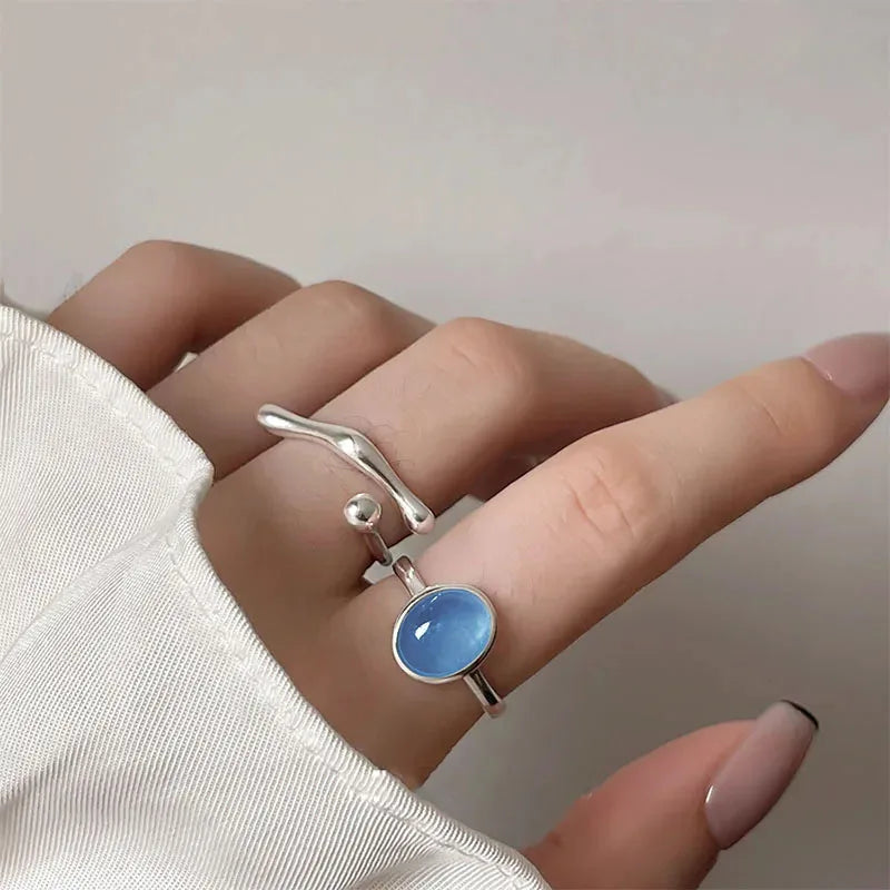 Duality Core Silver Rings
