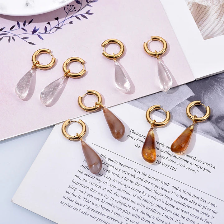Still Aura Waterproof Drop Earrings