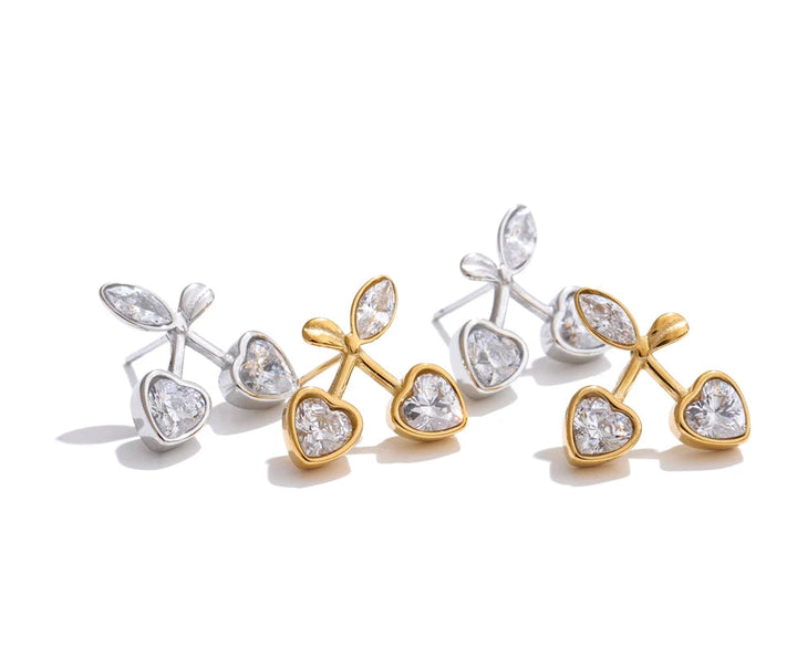 Sherine Cherry Heart Earrings