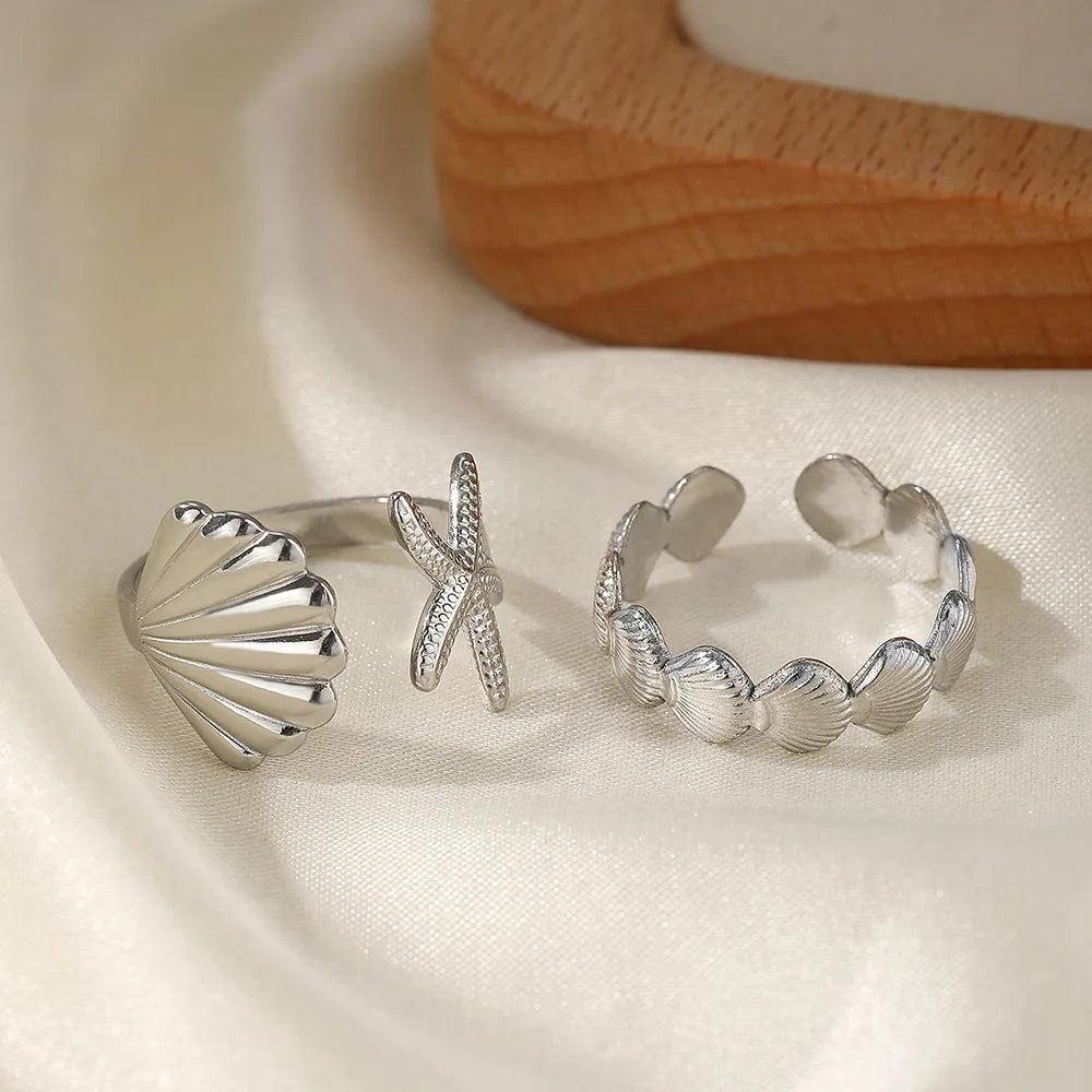 Marina Shell Ring Set